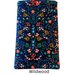 Kindle Paperwhite sleeve with red snap to protect Kindle e-readers made with a navy blue with red floral cotton print.